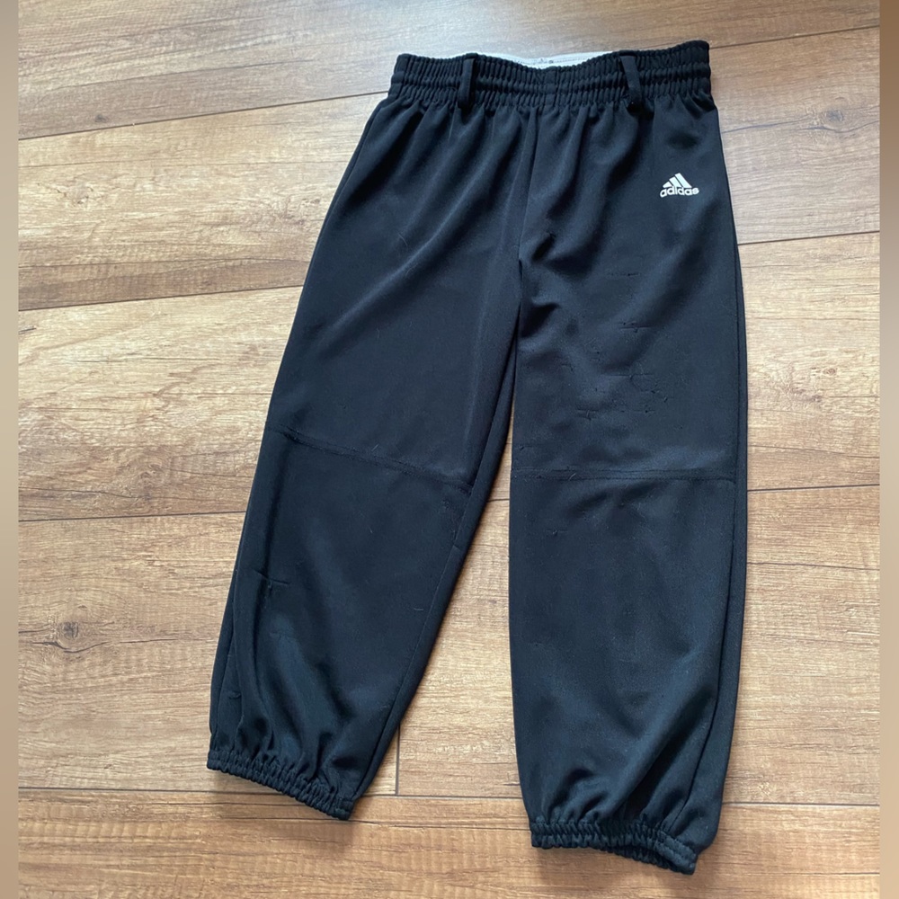 Youth boys size small Adidas baseball pants black gently worn